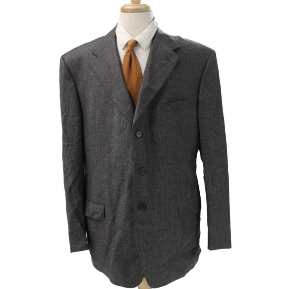 Gianfranco Ferre Mens Gray Wool Blazer Size 58